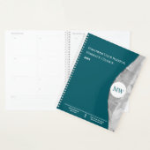 Initialen Foto Blauwgroen White Life Coach Werkboe Planner (Display)