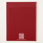 Initialen Foto Red White Life Coach Werkboek Planner (Achterkant)
