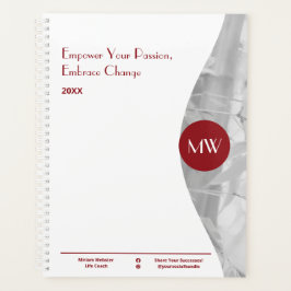 Initialen Foto Red White Life Coach Werkboek Planner