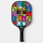 Initialen+foto + tekst Whippet Wack-a-Doodle Pickleball Paddle (Voorkant)