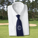 Initialen Golf van gepersonaliseerd marineblauw mo Stropdas<br><div class="desc">Geef de initialen een persoonlijk tintje aan om een geweldig golfcadeau en keepasje te creëer. Ontworpen door: Thisnotme©</div>