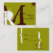 Initialen Green Chubby Afsprakenkaartje (Voorkant / Achterkant)