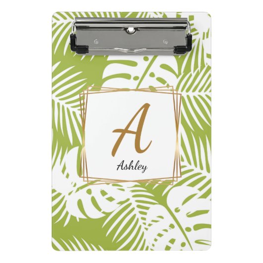  Initialen Groene iPad Cover Mini Clipb Mini Klembord (Voorkant)