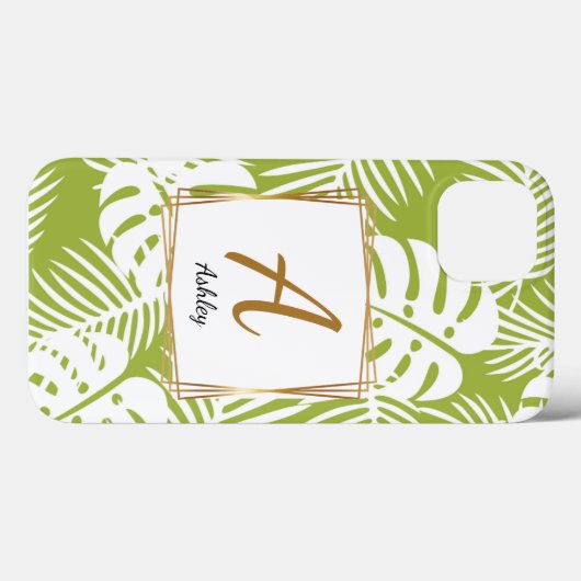 Initialen Groene Telefoon Case (Achterkant (horizontaal))