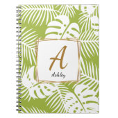  Initialen Groene zomerbladeren Notitieboek (Voorkant)