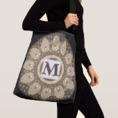 Initialen grote cross body canvas tas psychedelisc (Dichtbij)