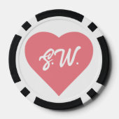 initialen hart poker chips (Achterkant)