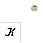 Initialen houten stempel (zwart & wit) (Gestempeld)