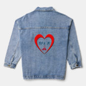 Initialen in Heart Denim Jacket (Achterkant)