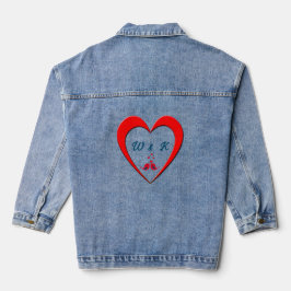 Initialen in Heart Denim Jacket