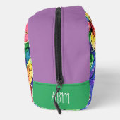 Initialen  kleuren en vlinders Waterverf Toilettasje (Rechts)