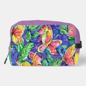 Initialen  kleuren en vlinders Waterverf Toilettasje (Achterkant)