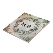  Initialen Krans - Elegant Monogram Tegeltje (Zijkant)