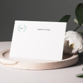 Initialen krans gepersonaliseerde notitiekaarten notitiekaartje