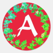  INITIALEN KRANS RONDE STICKER (Voorkant)