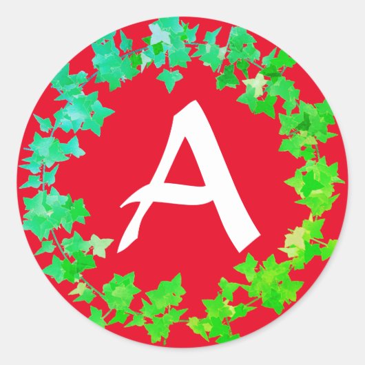  INITIALEN KRANS RONDE STICKER (Voorkant)