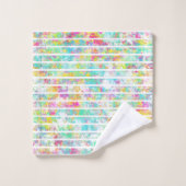 Initialen levendig waterverf schilderij meerkleuri bad handdoek (Wasdoekje)