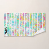 Initialen levendig waterverf schilderij meerkleuri bad handdoek (Handdoek)