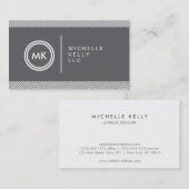 INITIALEN LOGO met CHEVRON PATROON 1 Visitekaartje (Voorkant / Achterkant)