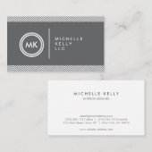 INITIALEN LOGO met CHEVRON PATROON 1 Visitekaartje (Voorkant / Achterkant)