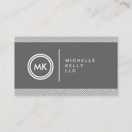 INITIALEN LOGO met CHEVRON PATROON 1 Visitekaartje
