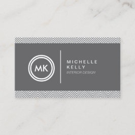 INITIALEN LOGO met CHEVRON PATTERN 2 Visitekaartje