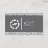 INITIALEN LOGO met CHEVRON PATTERN 2 Visitekaartje (Voorkant)