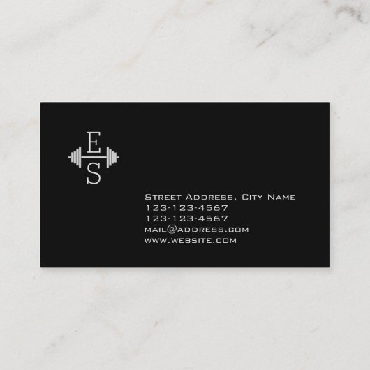 Initialen logo moderne stijl visitekaartje (Achterkant)