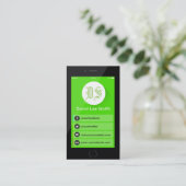 Initialen logo monogram smartphone visitekaartje (Staand voorkant)