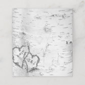 Initialen met baarmoederhalsbast in kaarten met ha plaatskaartje (Buitenkant ongevouwen)