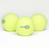 Initialen met een aangepast blauw monogram in Racq Tennisballen (Multi)