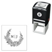 Initialen met een fijne ventilator  zelfinktende stempel (In situ)