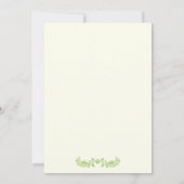 Initialen met een groene blaadjes voor een bruilof kaart (Achterkant)