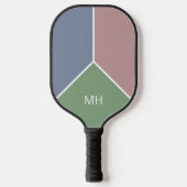 Initialen met Eenvoudig Monogram Monogram Ontwerp Pickleball Paddle (Voorkant)