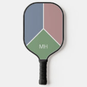 Initialen met Eenvoudig Monogram Monogram Ontwerp Pickleball Paddle (Achterkant)