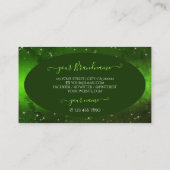 Initialen met groene, gemarmerde patroonstaarten visitekaartje (Achterkant)