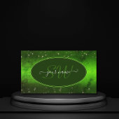 Initialen met groene, gemarmerde patroonstaarten visitekaartje