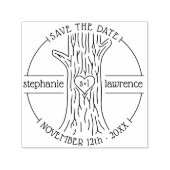Initialen met kabelboomstammen | De datum waarop h Zelfinktende Stempel (Design)