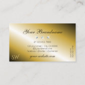 Initialen met luxueuze zwarte gouden mousserende d visitekaartje (Achterkant)