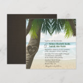 Initialen met palmbomen kaart (Voorkant / Achterkant)