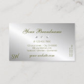 Initialen met piepgele zilversparende diamanten visitekaartje (Achterkant)