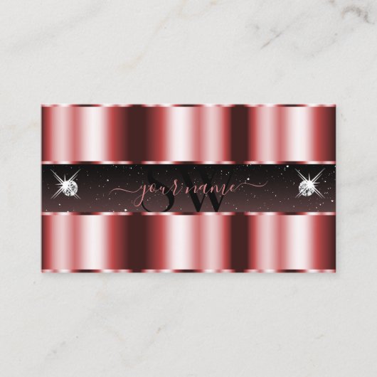 Initialen met piepschuine rode en zwarte mousseren visitekaartje (Voorkant)