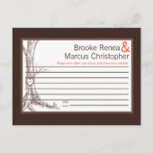 Initialen met schrijfbare Herfst Kaart   (Voorkant)