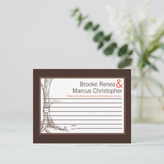 Initialen met schrijfbare Herfst Kaart   (Staand voorkant)