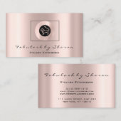 Initialen Mode Blogger Roos Logo Zodiac LIon Visitekaartje (Voorkant / Achterkant)