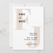 Initialen · Modern Monogram Save the Date · Classi (Voorkant)