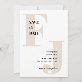 Initialen · Modern Monogram Save the Date · Classi