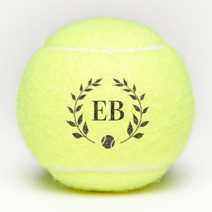 Initialen Monogram Elegant Laurel Persoonlijk Tennisballen