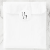 Initialen Monogram Envelop Bruiloft Seal Sticker (Tas)