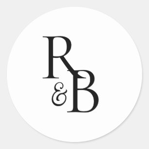 Initialen Monogram Envelop Bruiloft Seal Sticker